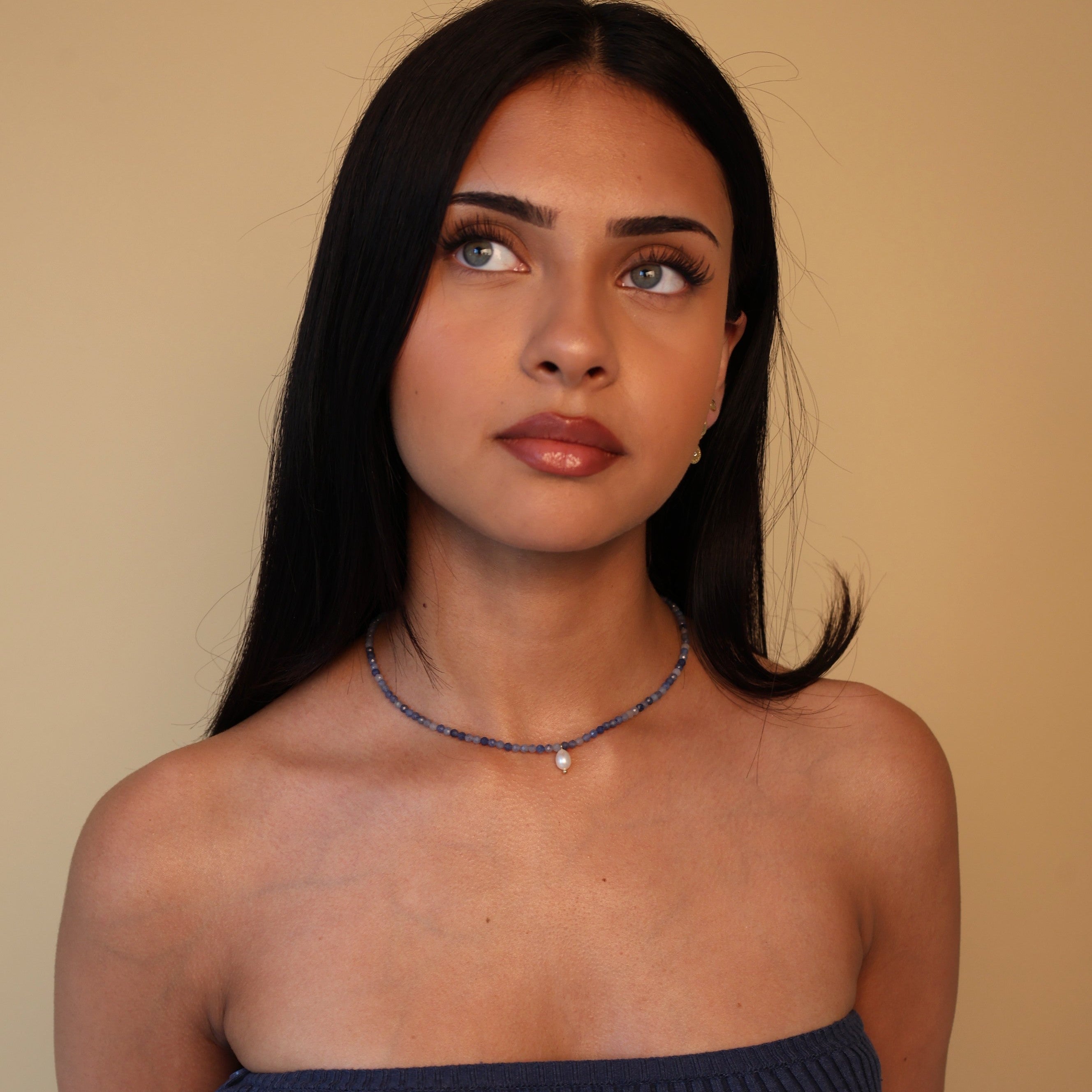 blue aventurine gemstone necklace