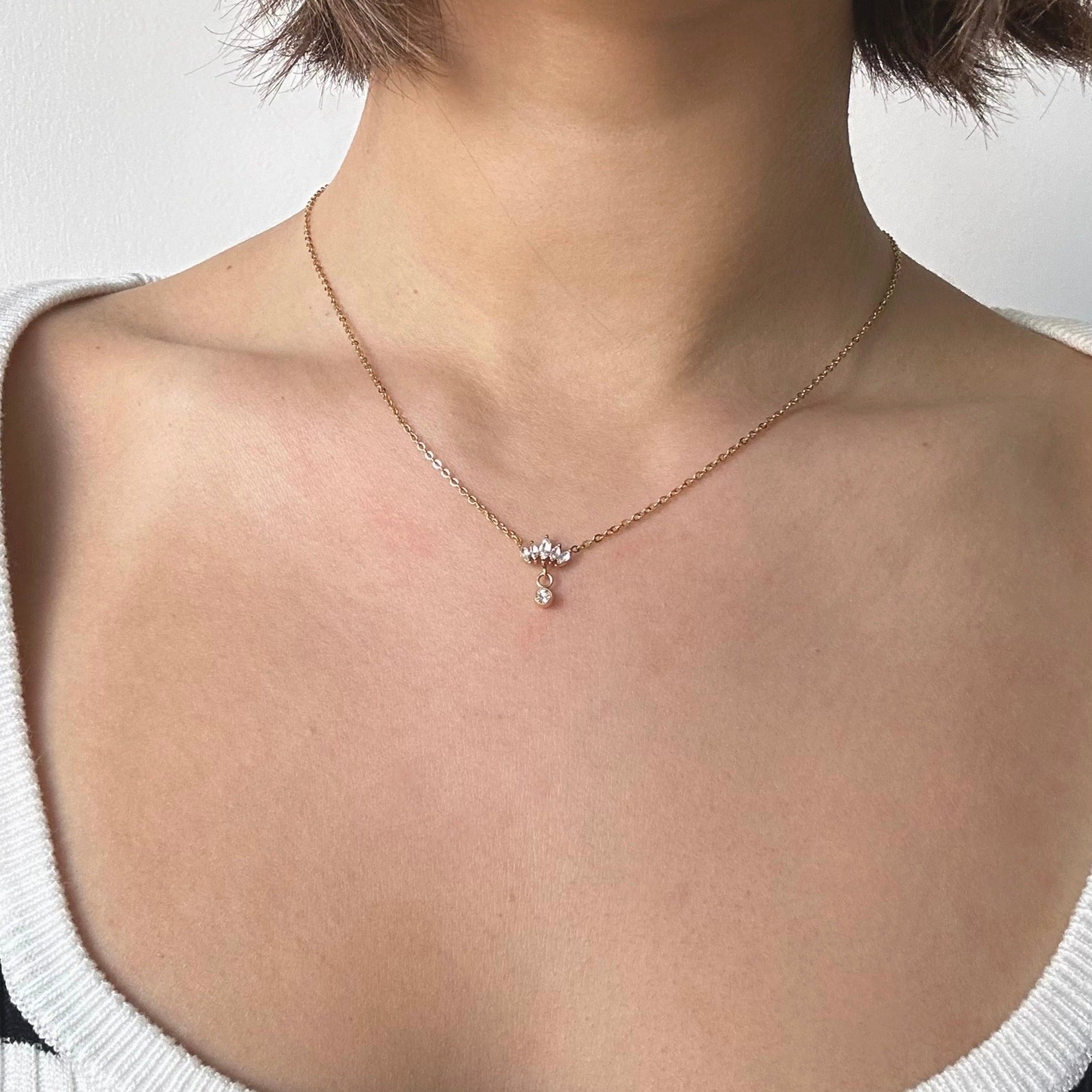 dainty crystal pendant