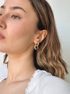 gold thick hoop earrings