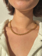 waterproof gold statement chain necklace