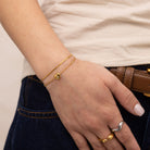 gold dainty layering bracelets
