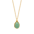 gold jade pendant necklace waterproof and anti-tarnish 