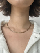 triple layer gold necklace