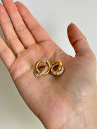 gold detachable charm hoops