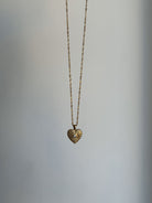 waterproof gold heart pendant