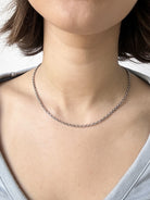 short layering chain necklace in silver