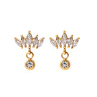 tiny crystal cz stud earrings