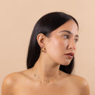 waterproof ant tarnish chunky crystal hoop earrings