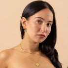 waterproof anti tarnish sun moon and star charm coin necklace 